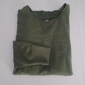 Terra & Sky  olive Green Split Hem Sweatshirt Sz 0X 14W
